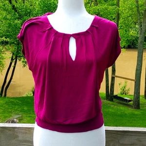Express Purple Shirt Sleeve Sweater Size S